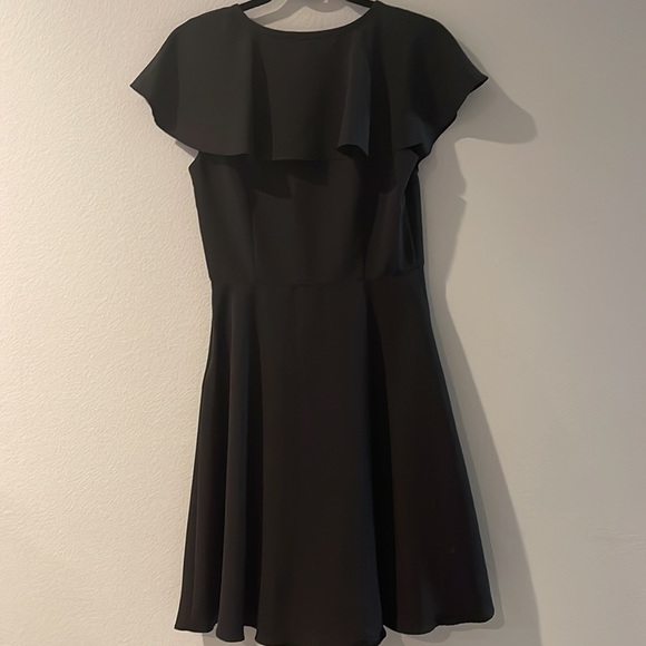 Lark & Ro V-Neck Ruffle Fit and Flare Dress - Picture 8 of 9